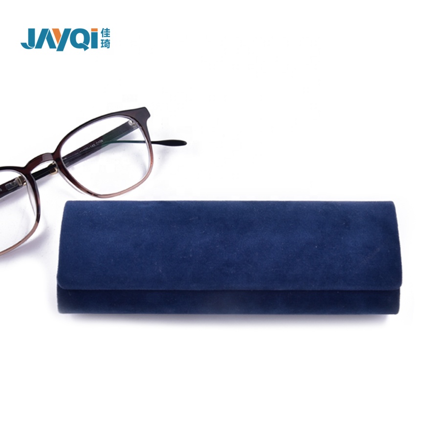 Étui à lunettes en cuir pliable fait main imprimé personnalisé