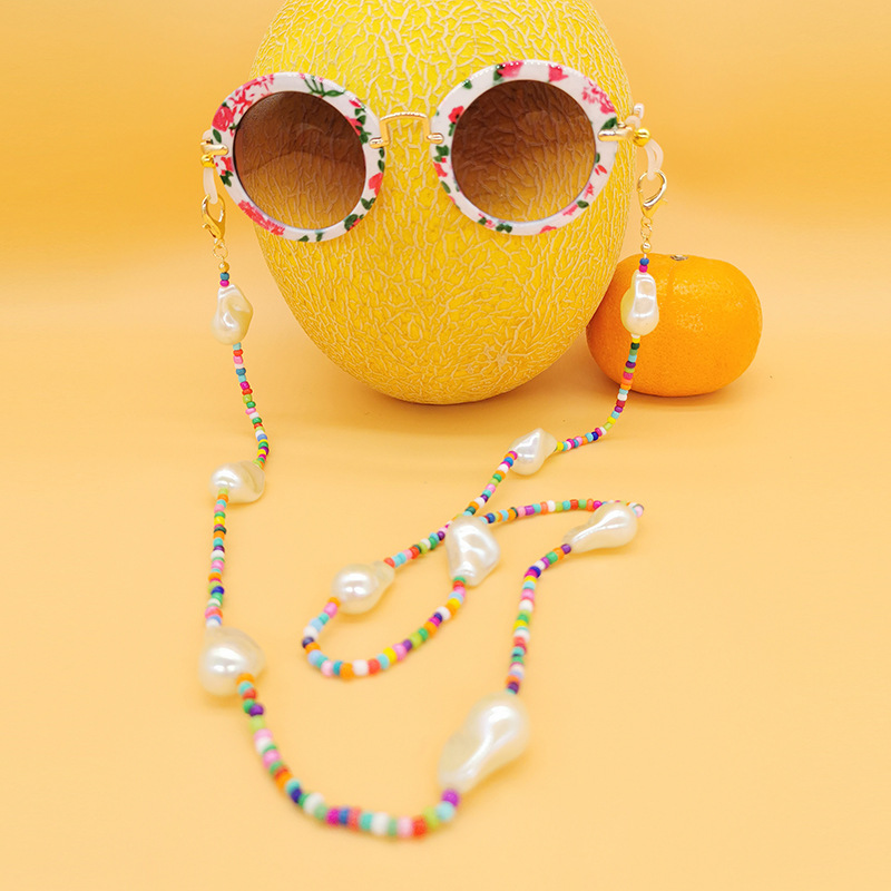 Mode perles colorées lunettes chaîne lunettes lunettes de soleil lunettes chaînes et cordons