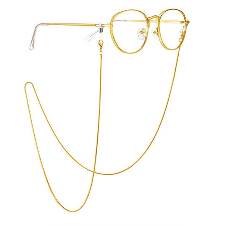 Chaînes de lunettes en or bon marché de haute qualité Chaînes et cordons de lunettes en métal