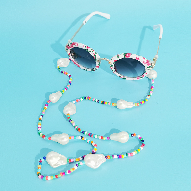 Mode perles colorées lunettes chaîne lunettes lunettes de soleil lunettes chaînes et cordons